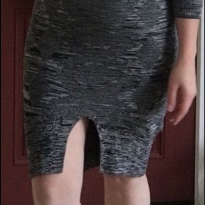 Gray and black knitted dress worn once. Medium